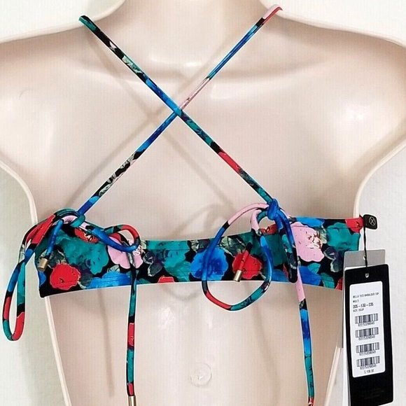 VIX PAULA HERMANNY BELLA 2-PC FLORAL GIGI HIGH WAIST BIKINI SWIMSUIT D/M NWT - Picture 9 of 12
